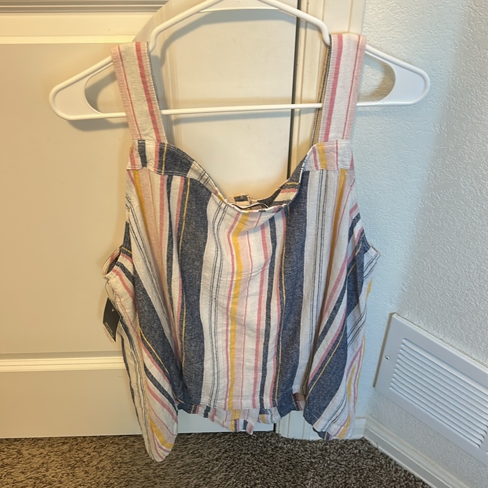 Women’s NWT Liz Claiborne Striped Button Down Tank Top Size XXL - Picture 7 of 8
